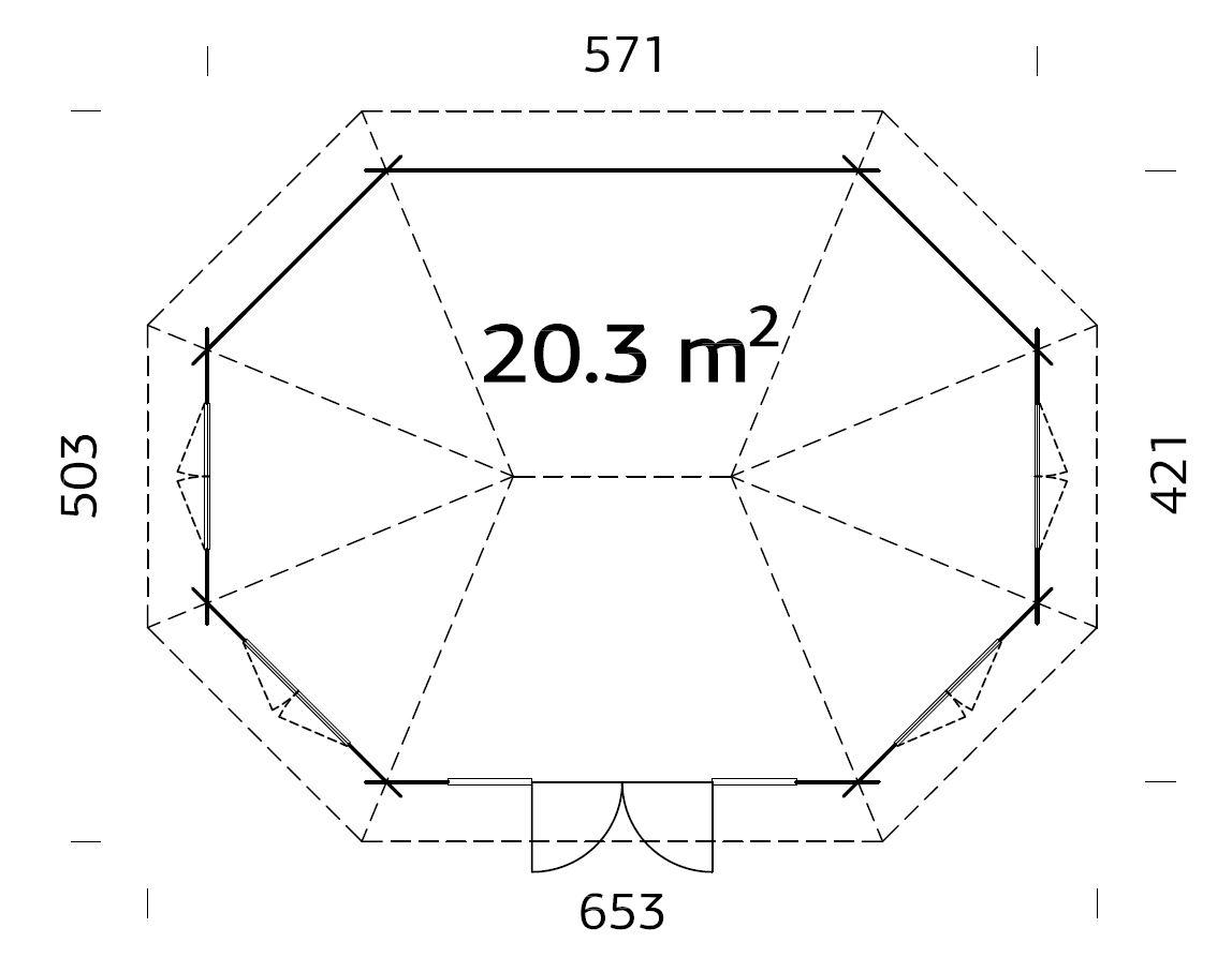 Cenador de madera Hanna - 20,3 m2 5 Cenador de madera Hanna 20,3 m2