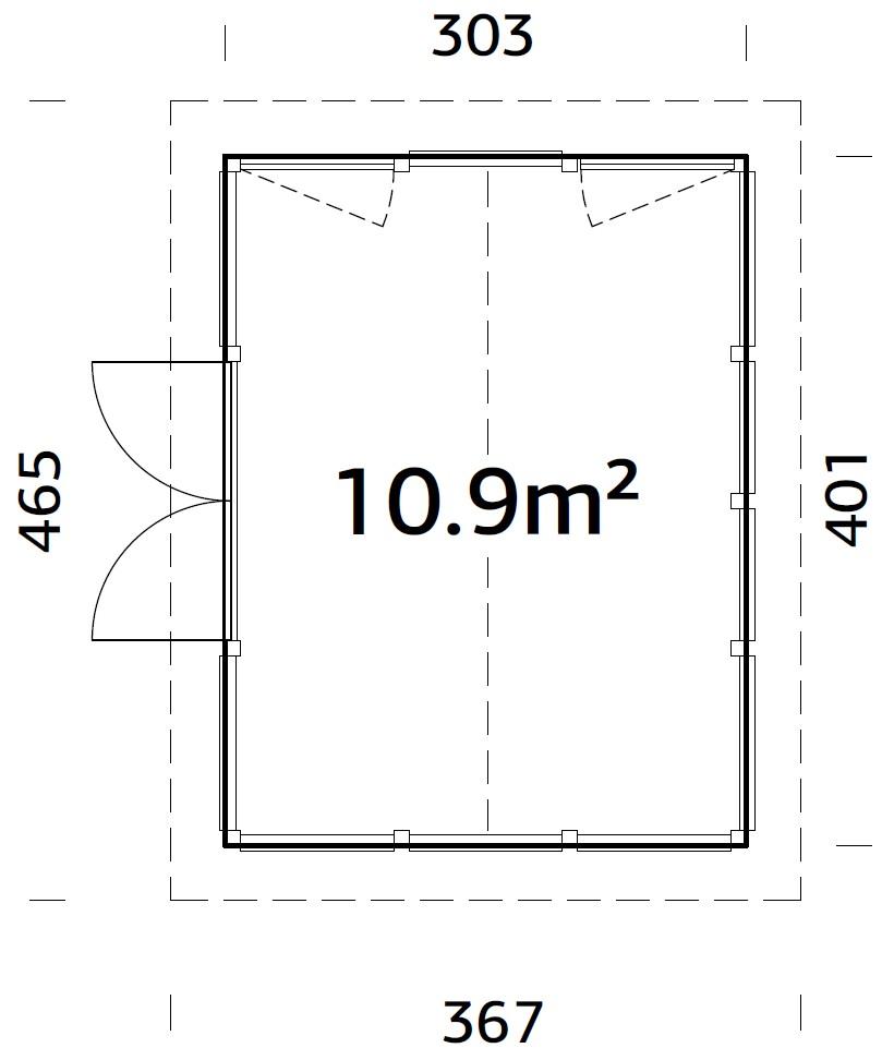 Cenador de madera Isabella - 10,9 m2 5 Cenador de madera Isabella 10,9 m2