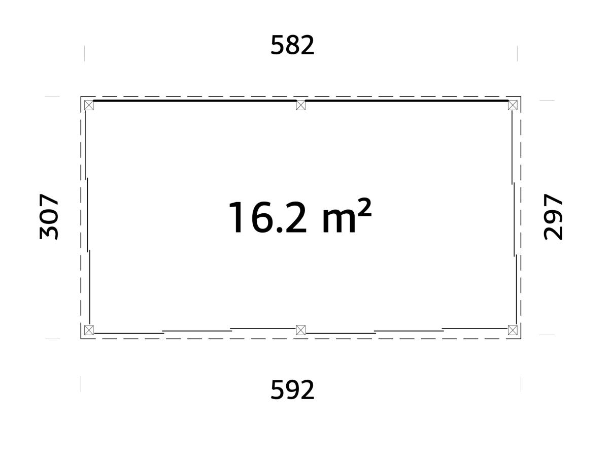 Cenador de madera Saga - 16,2 m2 5 Cenador de madera Saga 16,2 m2