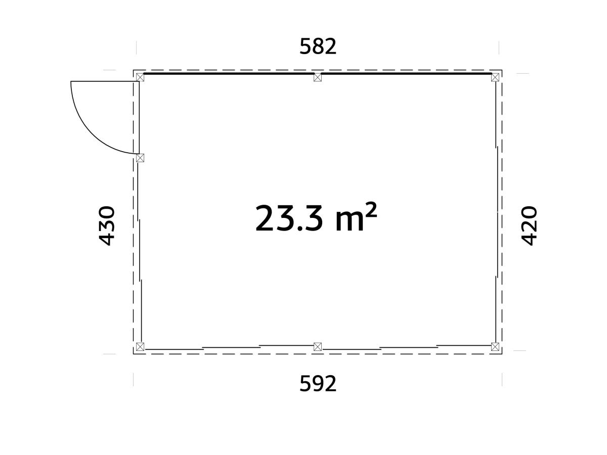 Cenador de madera Saga - 23,3 m2 5 Cenador de madera Saga 23,3 m2