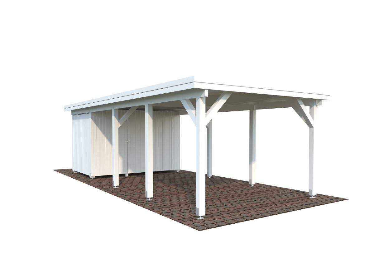 Cochera de madera Karl - 23,1 m2 con cobertizo 12 Cochera de madera Karl 23,1 m2 con cobertizo