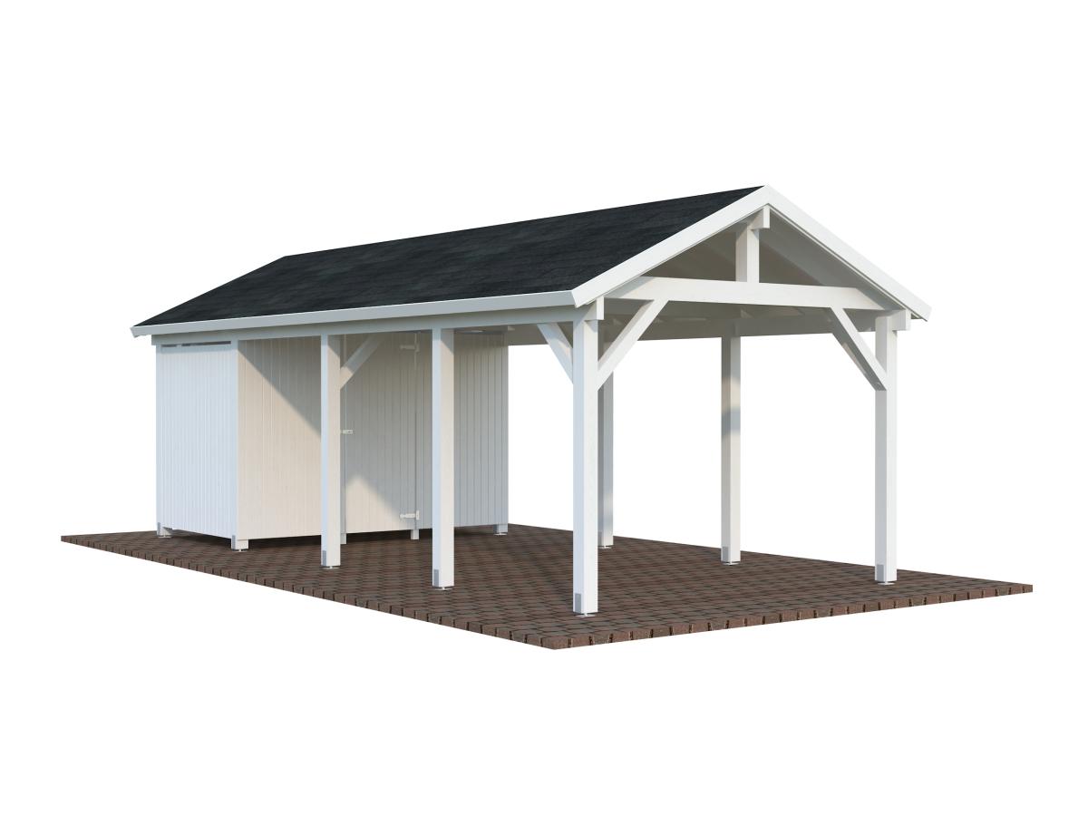 Cochera de madera Robert - 23,1 m2 con cobertizo 12 Cochera de madera Robert 23,1 m2 con cobertizo