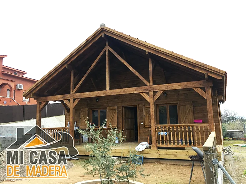 Casas de madera con sistema nórdico 4 Casa de madera de sistema nórdico con porche