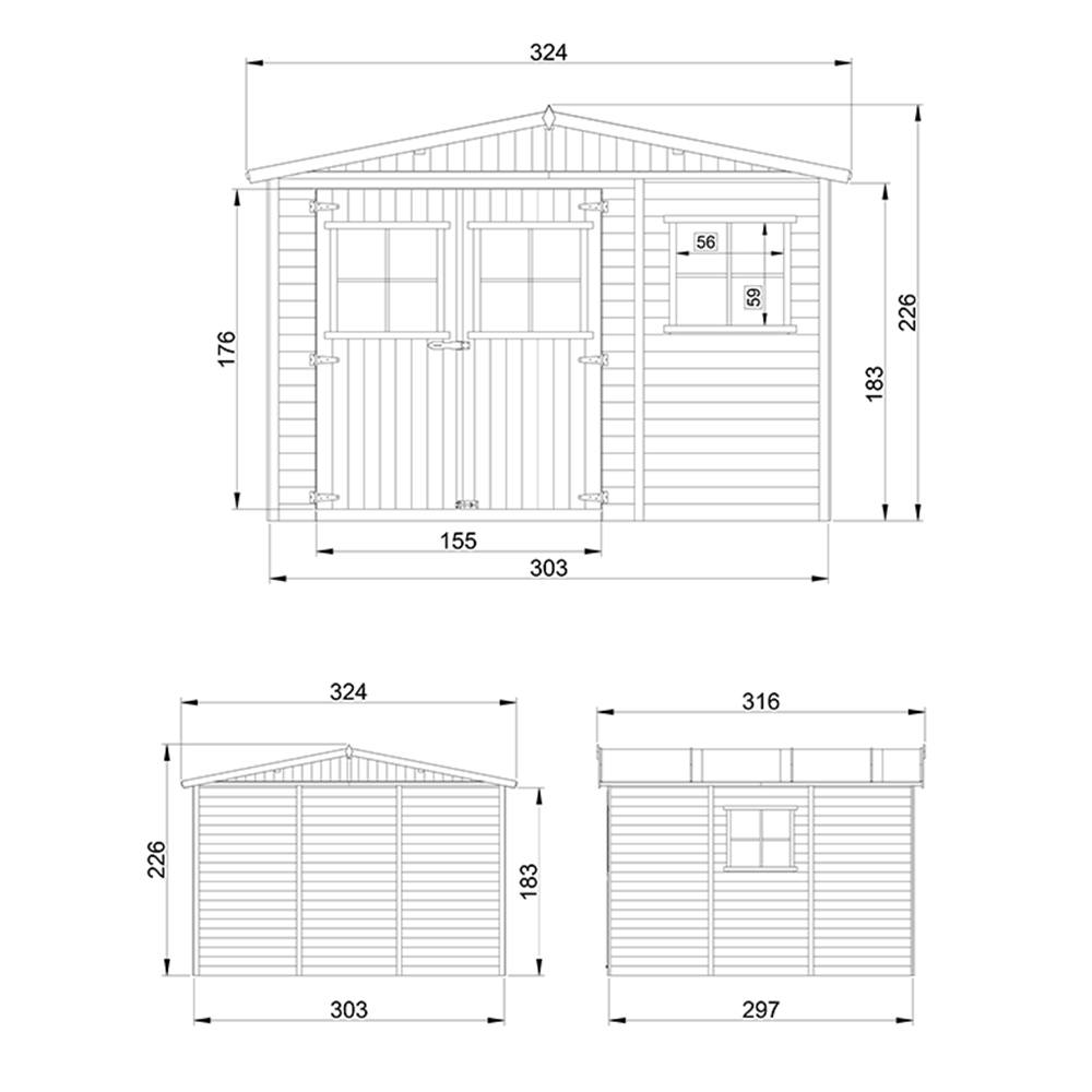 Caseta de madera Jurate – 9 m2 7 Caseta de madera Jurate 9 m2 - foto 6