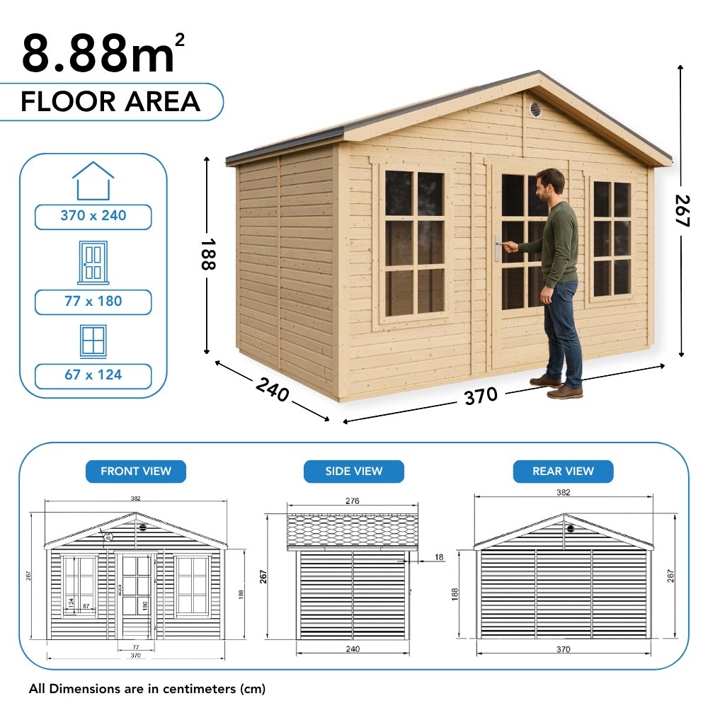Caseta de madera Migle – 8,88 m2 7 Caseta de madera Migle 8,88 m2 - foto 6