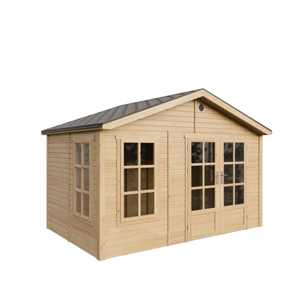 Caseta de madera Migle puerta doble 8,88 m2