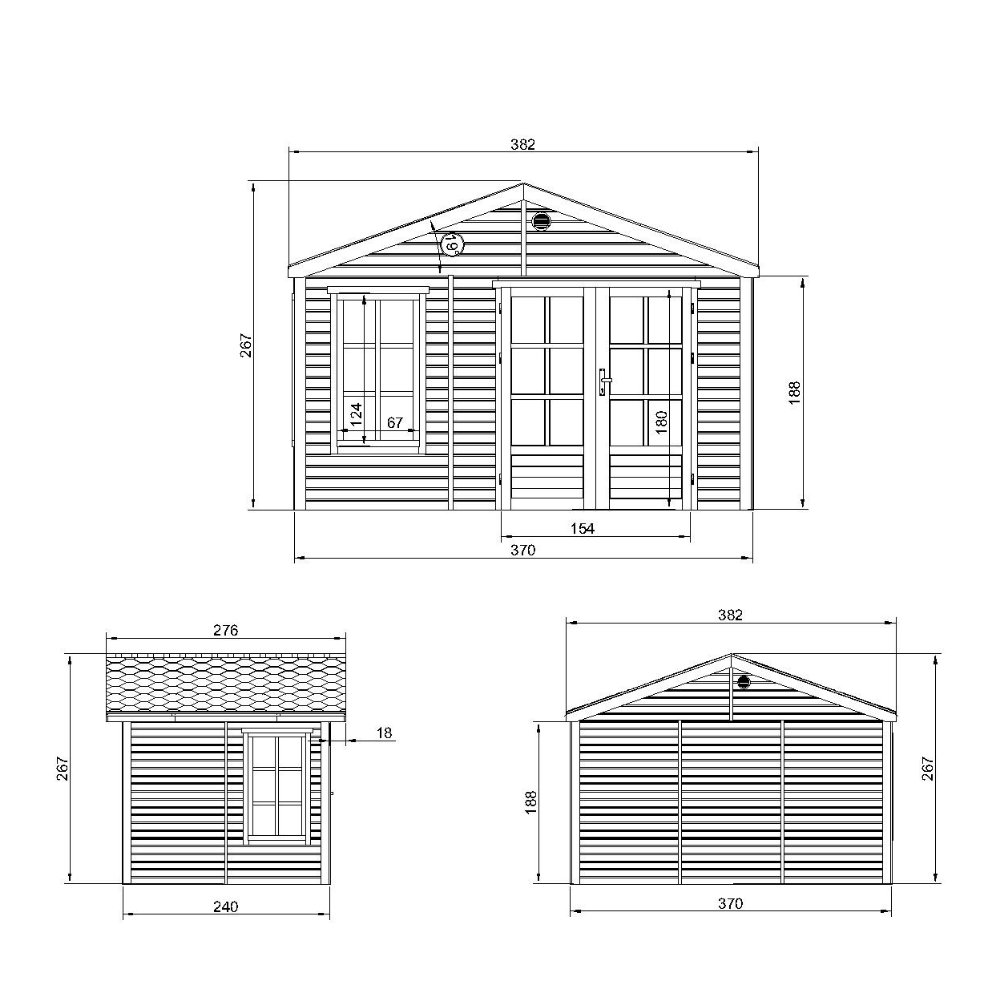 Caseta de madera Migle puerta doble – 8,88 m2 11 Caseta de madera Migle puerta doble 8,88 m2 - foto 10