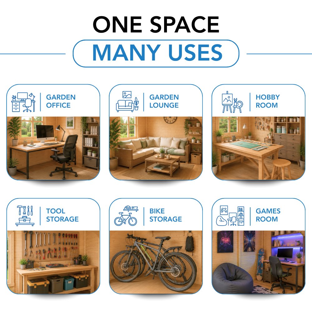Caseta de madera Migle puerta doble – 8,88 m2 7 Caseta de madera Migle puerta doble 8,88 m2 - foto 6