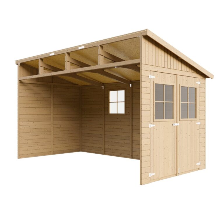 Cobertizo de madera adosado Milda 7,94 m2