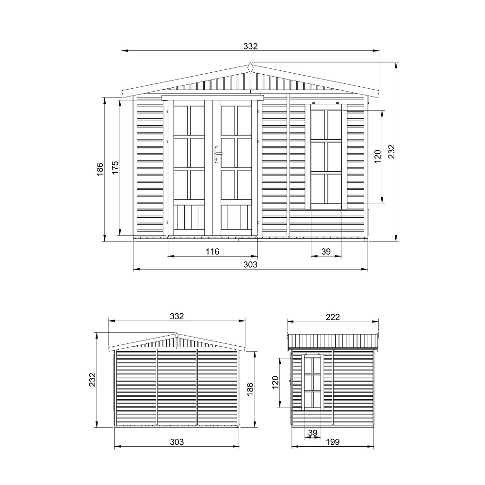 Oficina de jardín Ieva – 6,03 m2 7 Oficina de jardín Ieva 6,03 m2 - foto 6