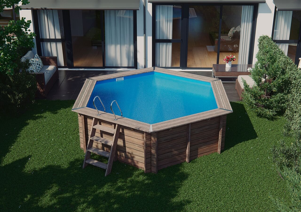 Piscina de madera redonda Vanille 2 - Ø400x119 cm 4 Piscina de madera GRE Vanille 2